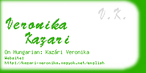 veronika kazari business card