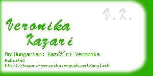 veronika kazari business card